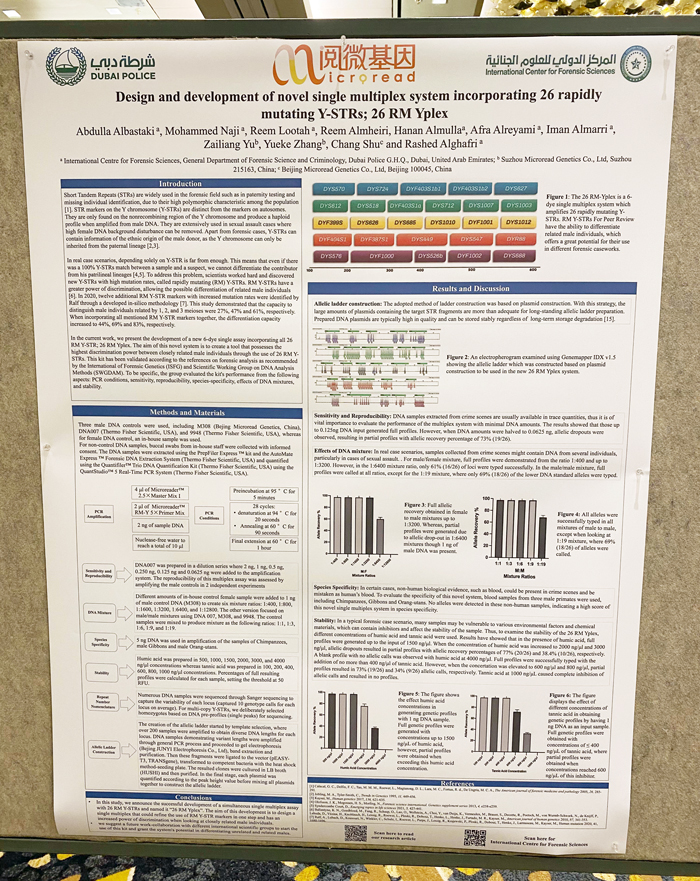 阅微基因与迪拜公安总部联合研究成果poster展示